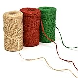 Christmas Baker’s Jute Twine, 3 Rolls of