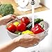 Stainless Steel Colander, 5 Quart Size ~ Microperforated Kitchen Strainer for Pasta, Rice, Orzo, Fruits, Vegetables & More ~ With Riveted Handles & 11.22 Diameter Bowl by SimplyHomeOnline