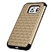 S6 Edge Case, Galaxy S6 Edge Case, Style4U Galaxy S6 Edge Studded Rhinestone Crystal Bling Hybrid Armor Case Cover for Samsung Galaxy S6 Edge with 1 Style4U Stylus [Gold/Black]