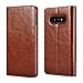 icarercase Samsung S10e Case, Galaxy S10e Leather case Premium PU Leather Folio Flip Cover with Kickstand and Credit Slots for S10e 5.8 inch(Brown)