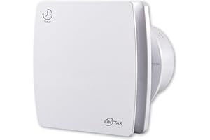 EINTTAX 4 Inch Exhaust Fan, 56CFM Wall Mount Bathroom Exhaust Fan with Timer and Backdraft Damper, Quiet Window Mount Extract