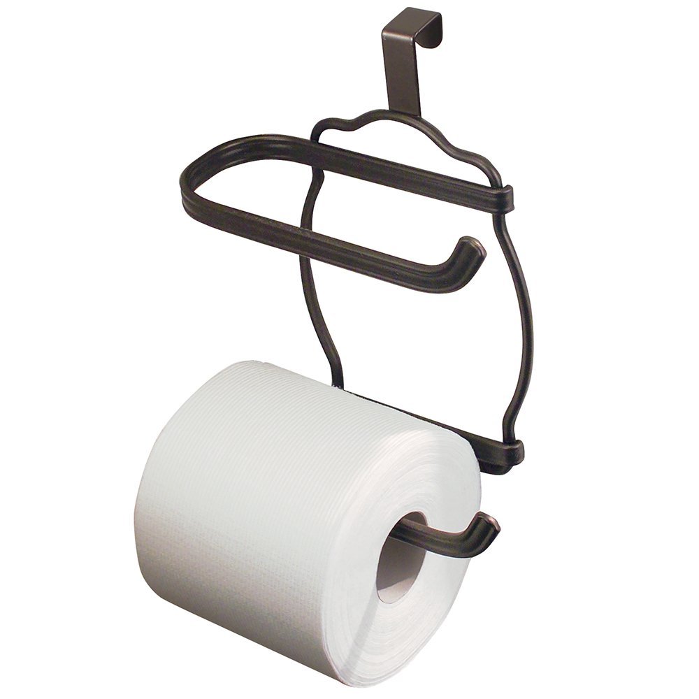 Toilet Paper Holder Tank Tissue 2 Roll Storage Bathroom Stand Bronze