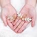 Yean Gold Wedding Hair Pin Vintage Leaf and Flower Bridal Hair Clips Pins for Brides and Bridesmaids (Set of 2)