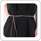 BOOZIQ Rope Belts for Women Body Chain Skinny Belts Vintage Knotted Thin Leather Waist Belt Viking Rope Belt Jewelry