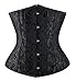 Charmian Women's Double Heavy Spiral Steel Boned Underbust Waist Cincher Corset