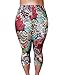 ZERDOCEAN Women's Plus Size Lightweight Printed Capri Leggings style-003 2X