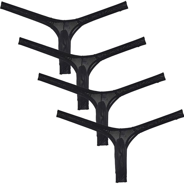 ZC8bdbd Men's Sexy Lace Thong With U Convex Bag Low Waisted Bikini