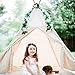 Lebze Teepee Tent for Kids, Lace Teepee for Girls Canvas Children Play Tent for Indoor Outdoor Christmas Decor with Carry Case
