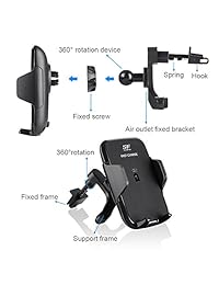 Siroflo   Cargador de coche inalámbrico para Samsung Galaxy S8, S8 Plus, S7, S6 Edge+, iPhone 8 8 Plus, iPhone X compatible con todos los dispositivos de carga estándar inalámbricos