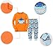 Slenily Little Boys Shark Cotton Sleep Pajama Cartoon Set 2 Piece T-Shirt & Pants Size 6T - 6years, Orange