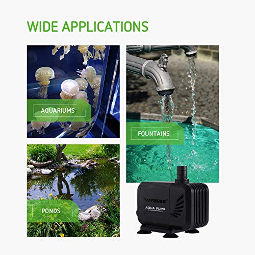 5 VIVOSUN+Submersible+Fountain+Aquarium+Hydroponics