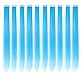 LiaSun 10Pcs/set Multi-Colors Straight Highlight Clip in Hair Extensions 20 Inch Colored Party Hair Pieces (Sky blue)