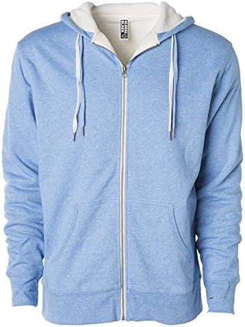 Global Blank Heavyweight Sherpa-Lined Sweatshirts for Men and Women, Zip-Up Hoodie