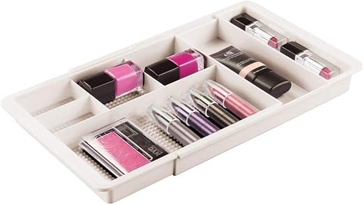 Amazon Com Mdesign Adjustable Expandable Plastic Drawer Organizer