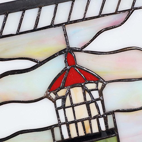 image for Bieye W10005 23 inches Lighthouse Tiffany Style Stained Glass Window P