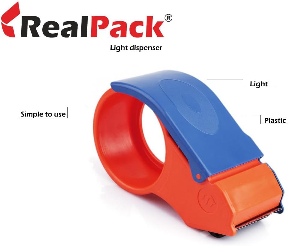 Realpack 1 x Light Duty Tape Dispenser Simple to Use Plastic