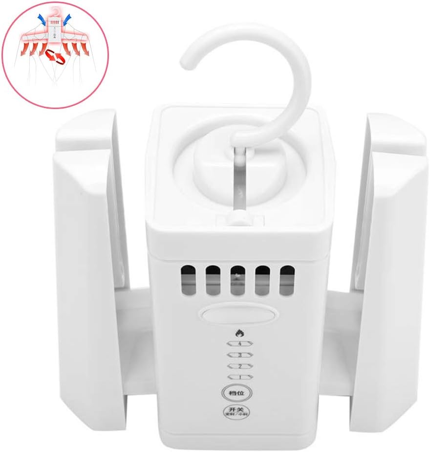 XMDFY New Electric Hang Clothes Dryer Rack with Hot and Cold Drying Technology, 350W Smart Foldable Portable Quickly Dryer with Two Levels of Strength,Automatic Timer,Easy to Use