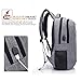 CoolBELL 17.3 Inch Laptop Backpack with USB Charging Port Function/Multi-Compartment Travel Rucksack/Water-Resistant Knapsack/Protective Day Pack for Men/Women (Grey)