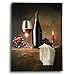 BANBERRY DESIGNS Canvas Wine Prints - Set of 2 LED Lighted Pictures of Wine - Battery Operated Wall Art for Any Wine Themed Decor