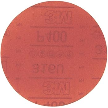 3M Hookit Red Abrasive Disc, 01218, 6 in, P400, 50 discs per carton