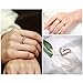 CRARINE Women's Stackable Ring Prong Cubic Zircon Eternity Promise Ring Flower Top Infinity Wedding Band - 1#Rose-Gold (8)…