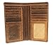 Visconti 724 Hunter Distressed Brown Leather Tall Bi-fold Wallet for Home, Business, or Travel 7