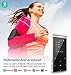 MP3 Player, MP3 Player with Bluetooth, Hi-Fi Lossless Sound Music Player with FM Radio, Pedometer,Voice Recorder, Expandable up to 128GB TF Card, with Armband and Earphone, Metal Shell,77g
