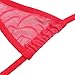 YiZYiF Women’s Sheer Extreme Bikini Halterneck Top and Tie Sides Micro Thong Sets Red