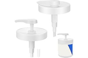 PLUS TARD Pump Lid for CeraVe Moisturizing Cream 19oz (2Pcs) Universal Pump for 3.3inch Diameter Mouth, Cream Pump Dispenser Fits for CeraVe 16oz Jars When Cut Tube Short