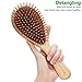 CHOSIN Wooden Paddle Hair Brush + Mini Travel Brush Natural Wood Bristles Detangling Hairbrush for Women Mens and Kids Removing Knots Smoothing Hair and Improve Hair Texture