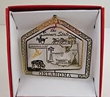 Oklahoma Sooner State Brass Christmas ORNAMENT Souvenir Gift