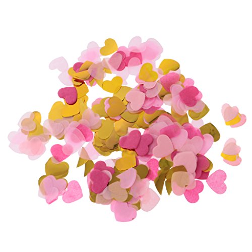 MonkeyJack 1400Pc Gold Glitter Heart Table Confetti Wedding Decor Birthday Hen Party Supply