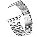 YISUYA 42mm Apple Watch Band, Solid Stainless Steel Metal Replacement Strap Classic Apple iWatch Wrist Band with Double Button Folding Clasp Silver