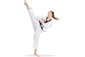 Daedo Ultra 2.0 Taekwondo Uniform - Black Neck, WT Recognized, Lightweight Polyester with Ventilation