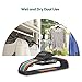 Sable Plastic Clothes Hangers 60 Pack Space Saving Ultra Thin with 10 Finger Clips, Non Slip, Heavy Duty, S-Shape for Tight Collars, 6 Flashy Colors for Shorts, Pants, Shirts, Scarves
