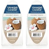 Yankee Candle Scented Wax Melts for Wax Warmers, Long Lasting Home Fragrance, Odor Eliminating Wax Cubes (Coconut Beach)