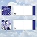 The Best Card Company - 10 Boxed Note Cards with Flowers - Blank Assorted Floral Notecards Bulk (4 x 5.12 Inch) - Iridescent Iris MQ4949OCB-B1x10