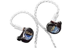 HiFiGo Kinera Celest Plutus Beast 1 BC+1 BA+1 SPD in-Ear Monitors, Bone-Conduction Driver IEMs in-Ear Earphones with Hand-Painted Faceplate and Rich Smooth Tuning (Blue, 4.4mm)