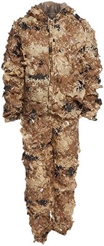 Stylrtop 3D Bionic Leaf Camouflage Jungle Hunting Ghillie Suit Set