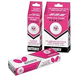 Butterfly A40+ 3 Star Table Tennis Balls - 40mm - White - ITTF Approved - Poly 3 Star Ping Pong Balls - Official 2018 World Table Tennis Championships Ball - Choose 3 Pack, 6 Pack, or 12 Pack