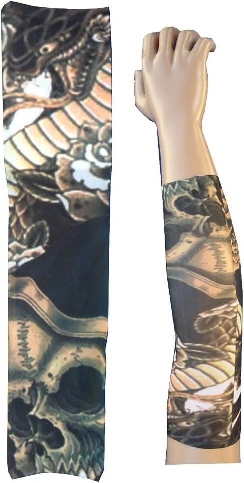 Tattoo Sleeve, Sleeve, Fake Tattoo, Skeleton, Skull, Death, Dragon, Reptile, Snake, Rose, Tatoo, Half Sleeve, Tribal