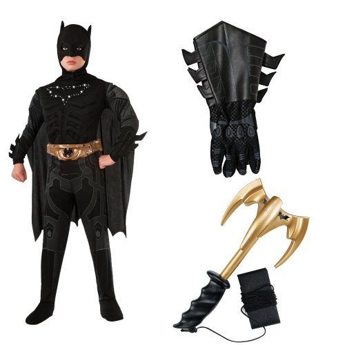 Batman Light-Up Child Costume with Gauntlets and Grappling Hook, L (12-14)