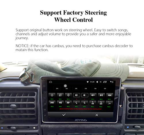 JOYING Car Stereo 7" Android 8.0 4GB RAM 32GB ROM Octa Core Single Din with Zlink & Android Auto Fast Boot Video Out - Thumbnail 5