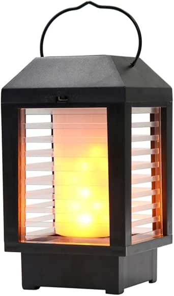 Greatown - Lámpara solar de jardín con luces LED para colgar, funciona