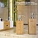Gobam Soap Dispenser Pump with Stainless Steel Pumps for Bathroom Vanities or Kitchen, Countertops,Bamboo