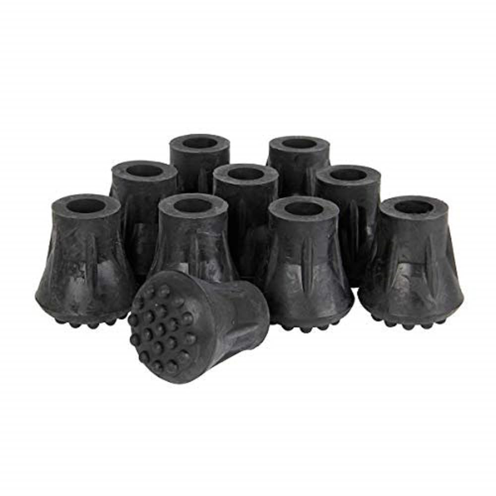 Days Bell Shaped Ferrule, 13 mm (1/2"), Pack of 10, (Eligible for VAT Relief in the UK) Replacement Tip for Walking Stick, Protection Caps for Walker, Enhance Grip on Surfaces, Elderly, Disabled