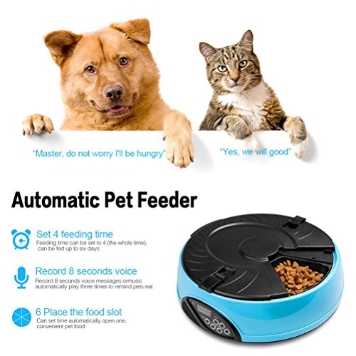 Cheap Pet Feeder Balakie 6 Meals Programmable Timer Portion