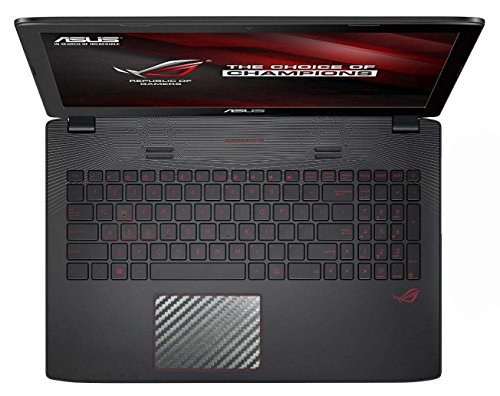 BingoBuy 5-packs Customized Free Cut Trackpad Touchpad Area Decorative Cover Skin Protector Sticker for 15.6'' Asus ROG GL552 GL552VW GL552JX GL552VL GL552VX (black carbon fiber)