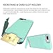 iPhone 7 Plus Case, iPhone 8 Plus Case, Teelevo [Card Slot Holder] Dual Layer Shock Absorbent Wallet Case Credit Card Slot Kickstand iPhone 7 Plus (2016)/ iPhone 8 Plus (2017)- Mint