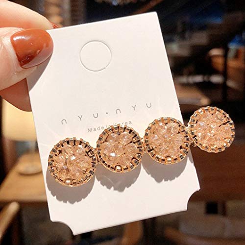 image for Messen Crystal Hair Clips for Women Glitter Sparkly Round Hairgrip Duc